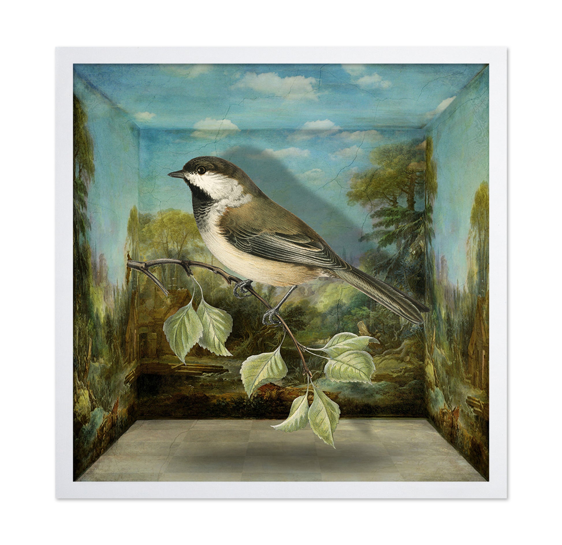 Forest Sparrow Scene