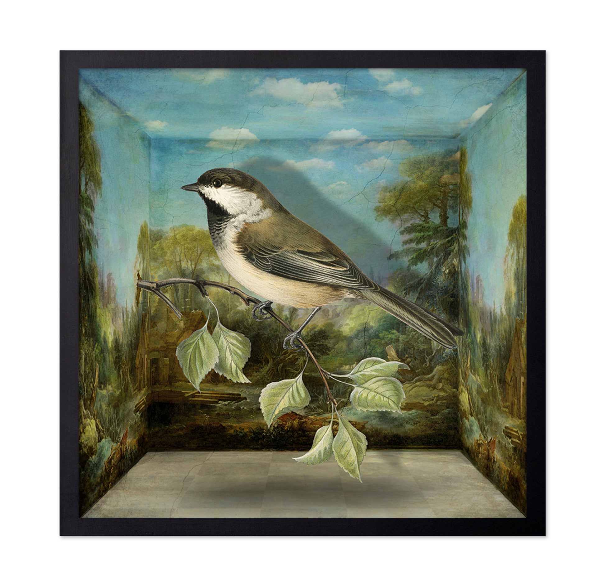 Forest Sparrow Scene