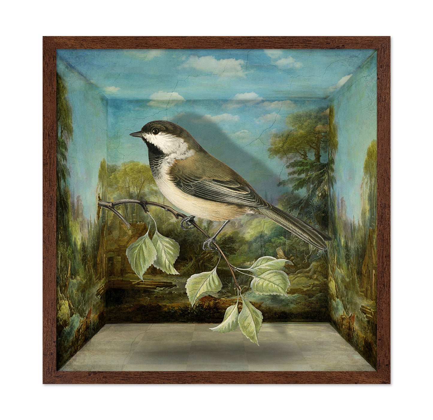 Forest Sparrow Scene