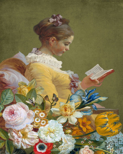 Reading Among Flowers