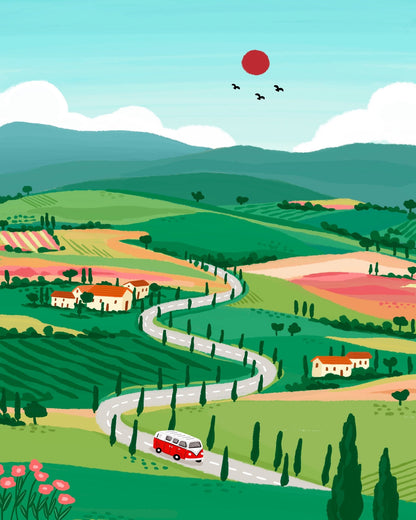 Tuscany Winding Road