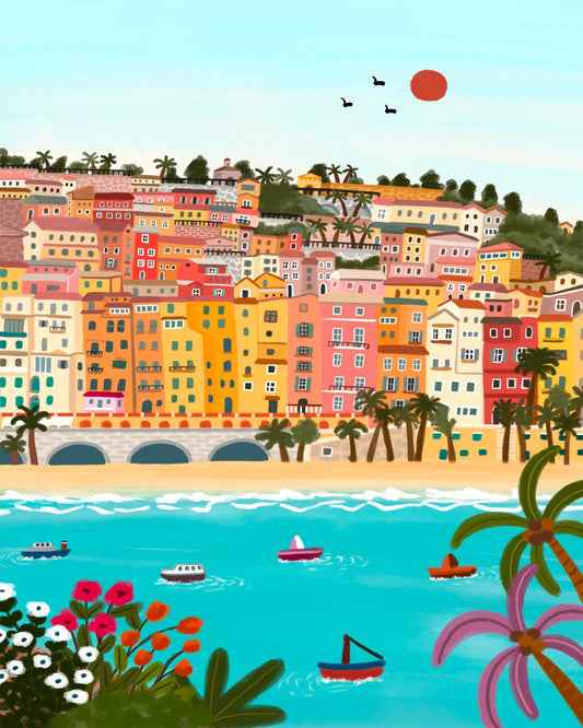Colorful Seaside Town