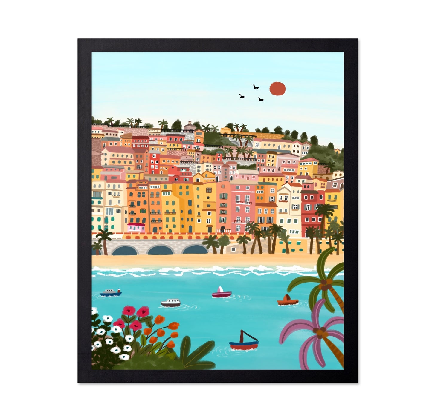 Colorful Seaside Town