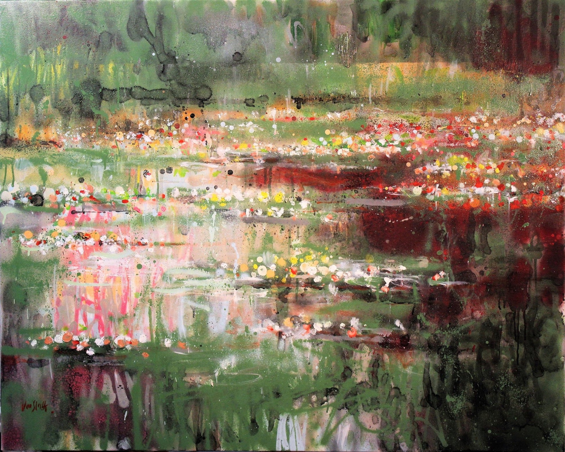 Abstract Red Reflections