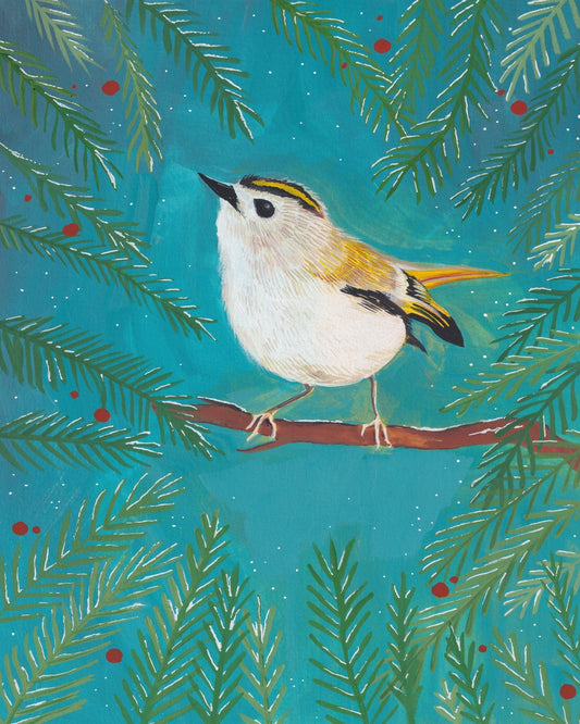 Golden Crest Forest Bird