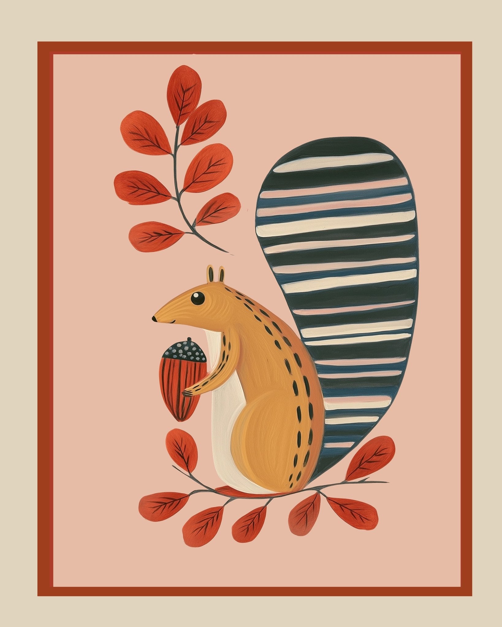 Autumn Squirrel Acorn