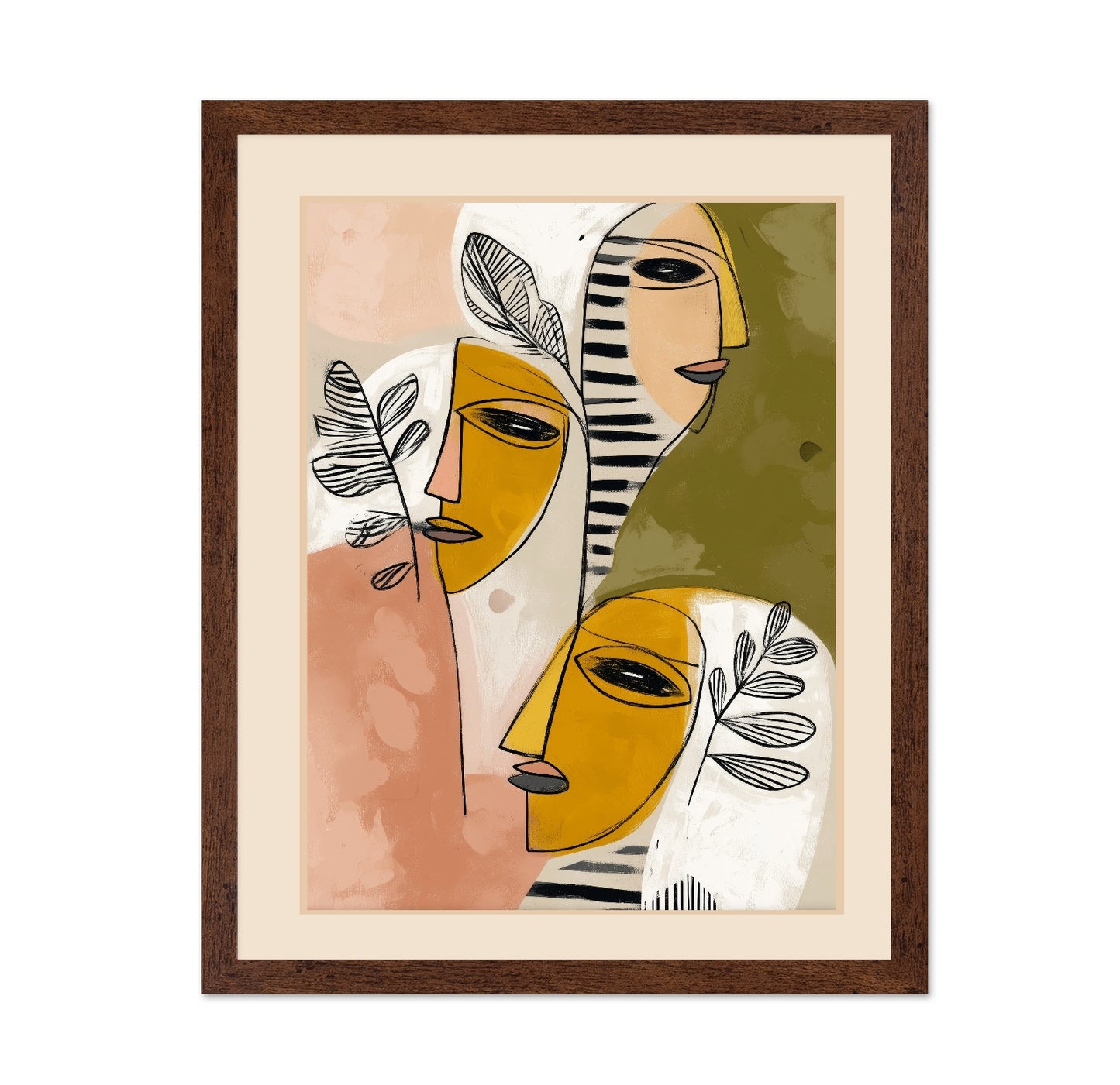 Abstract Garden Faces