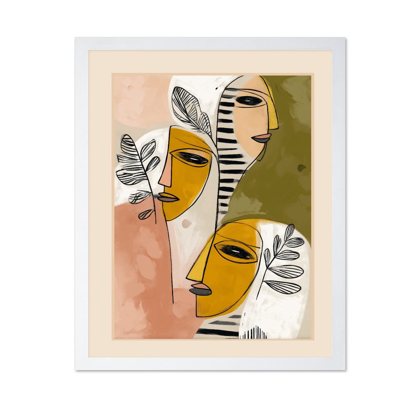 Abstract Garden Faces