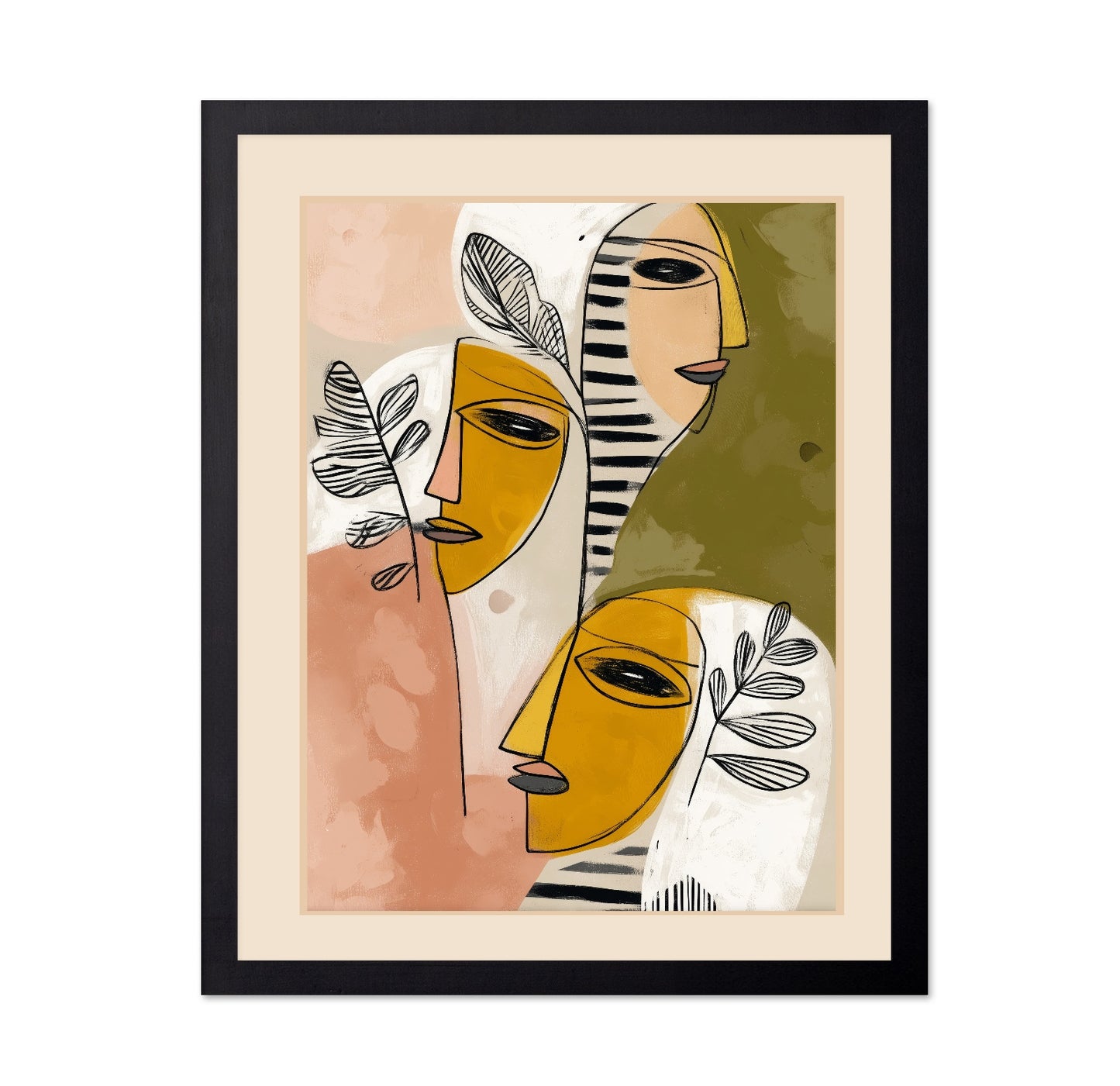Abstract Garden Faces