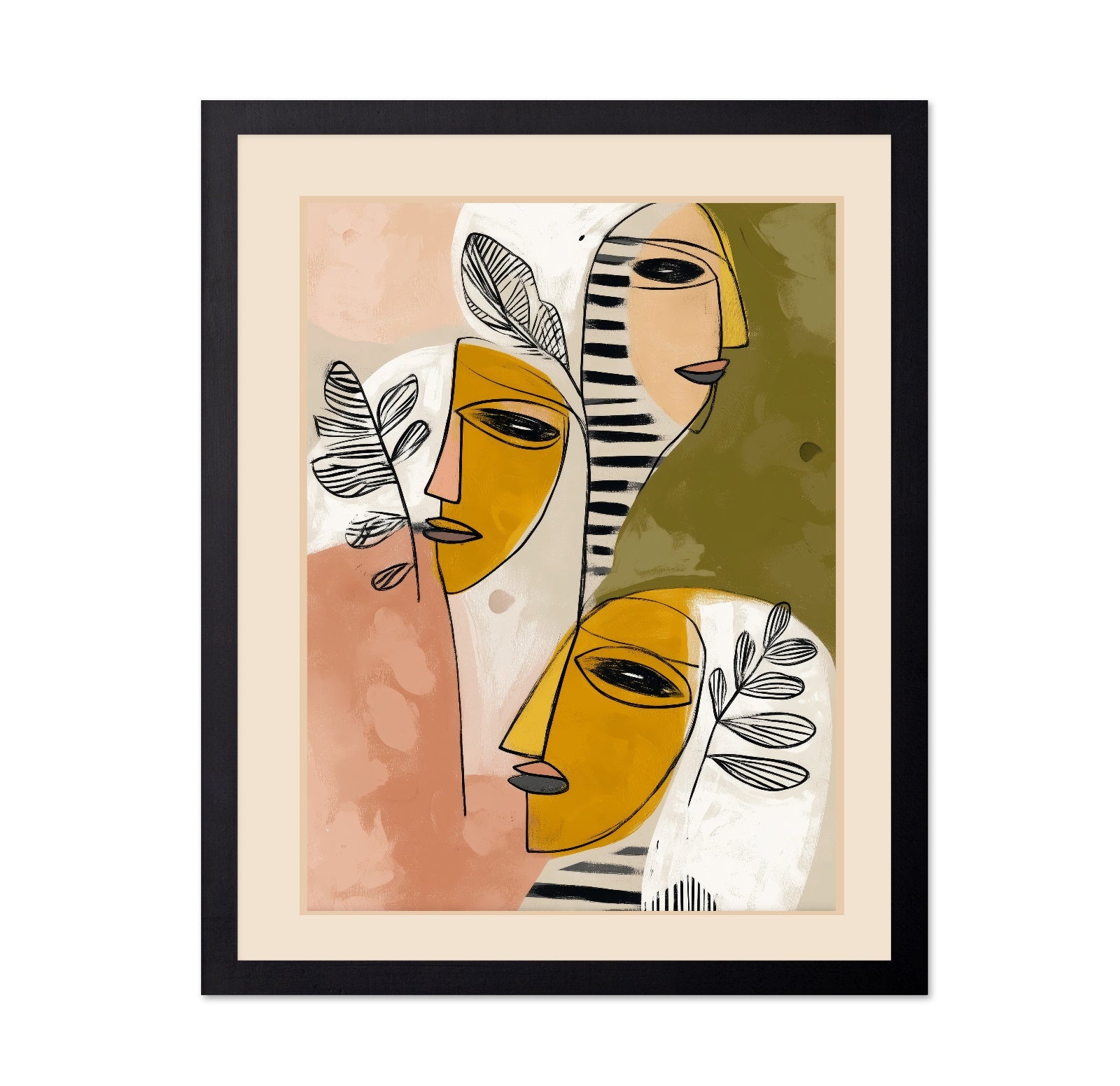 Abstract Garden Faces