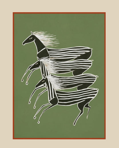 Striped Running Horses