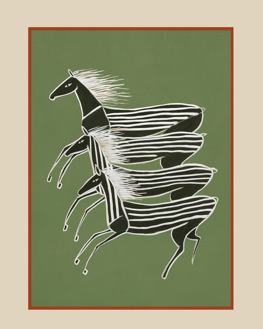 Striped Running Horses
