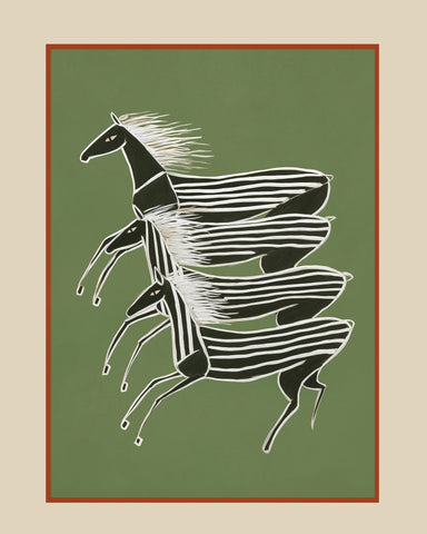 Striped Running Horses
