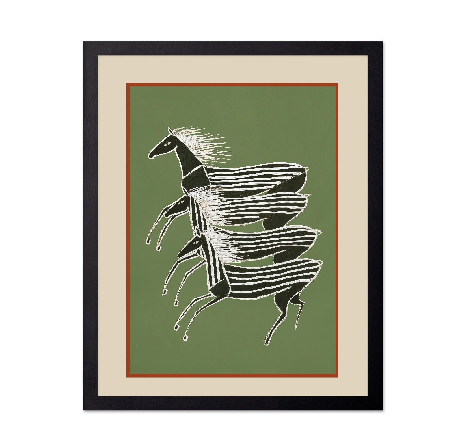 Striped Running Horses