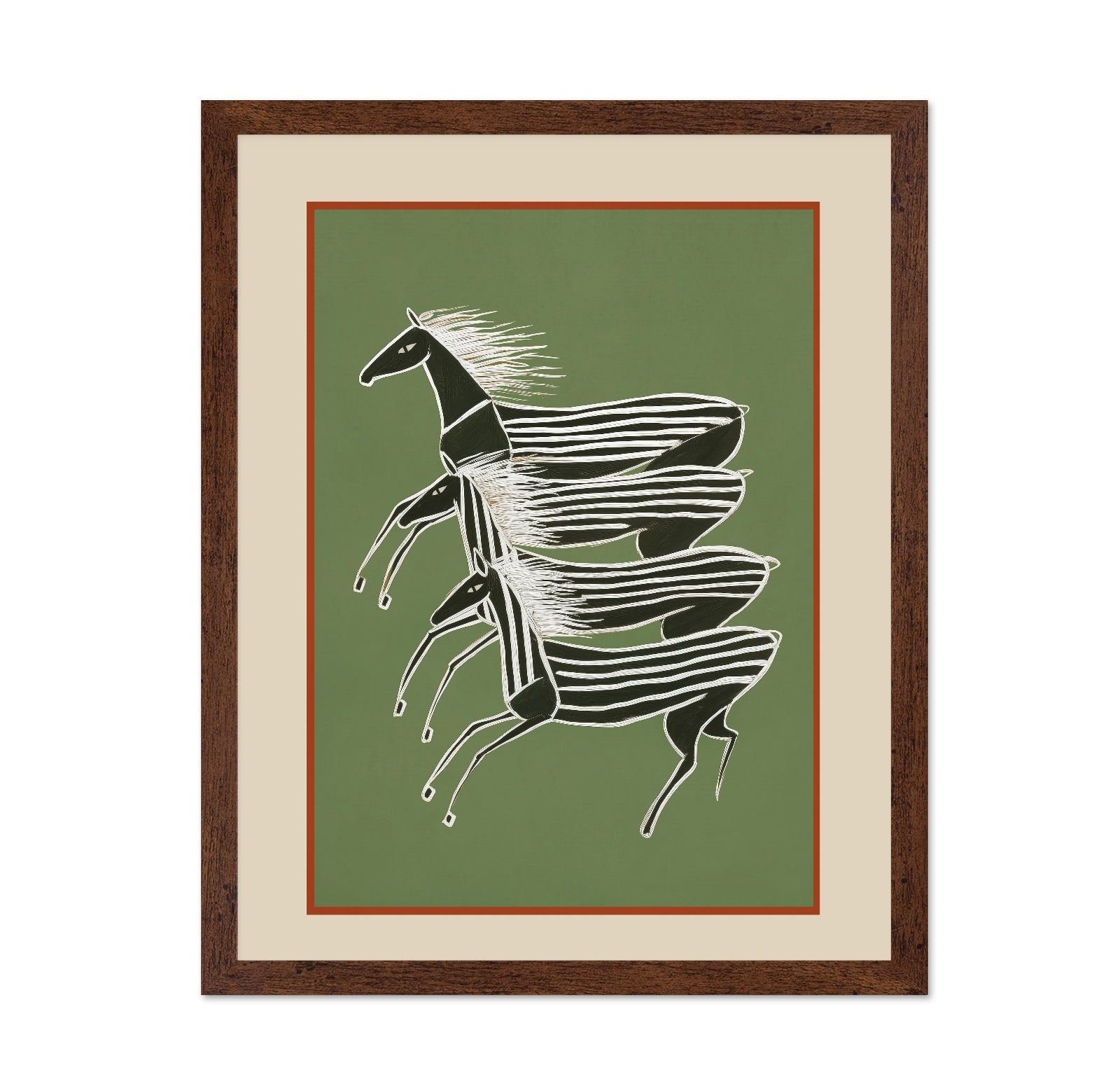 Striped Running Horses