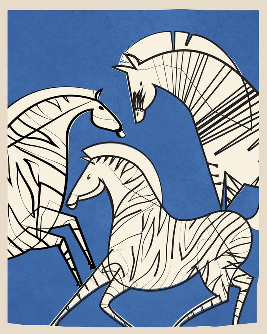 Abstract Zebra Trio