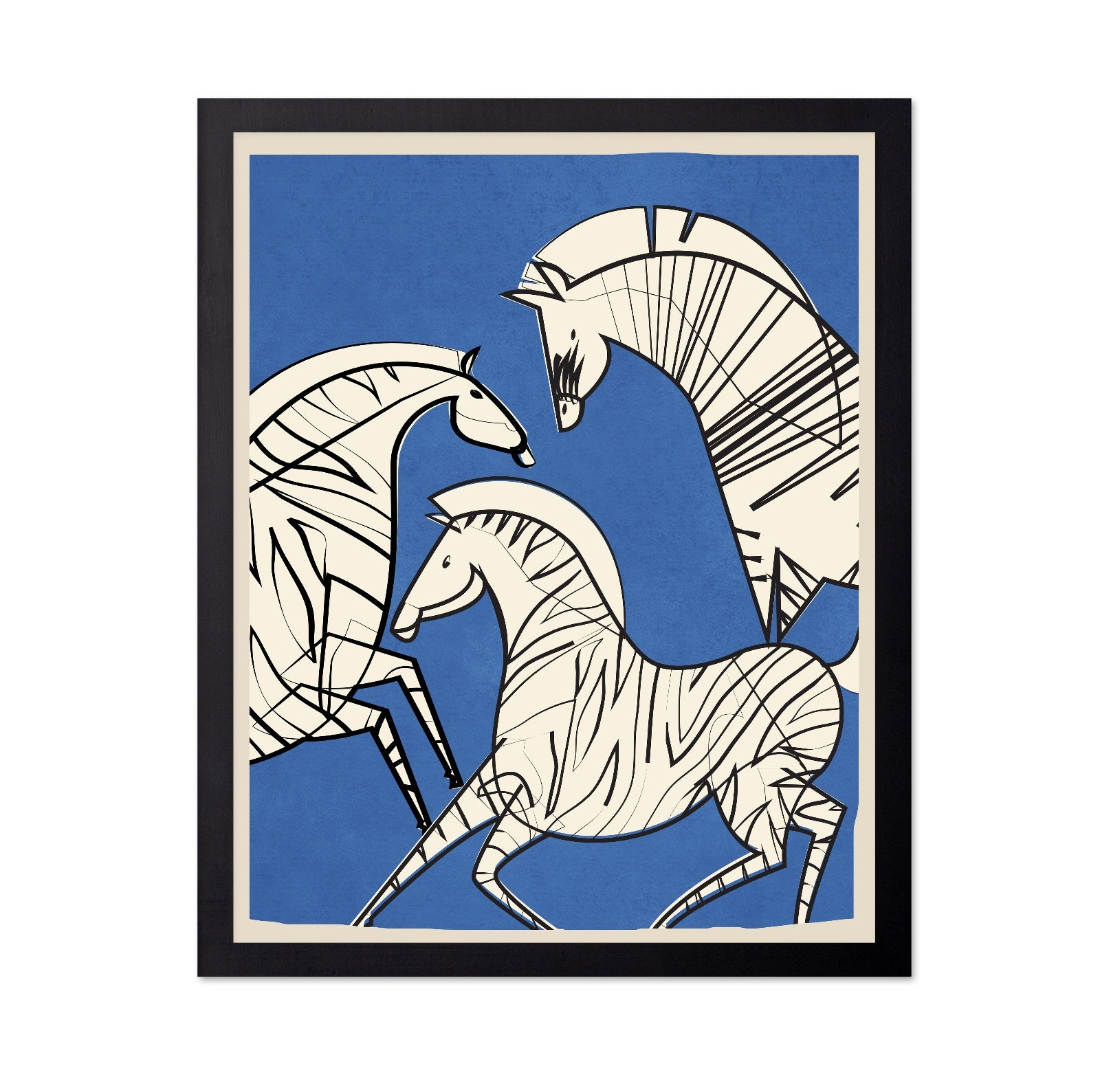 Abstract Zebra Trio