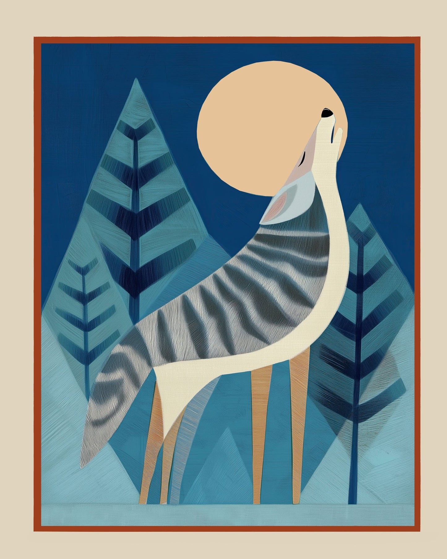 Moonlit Forest Deer