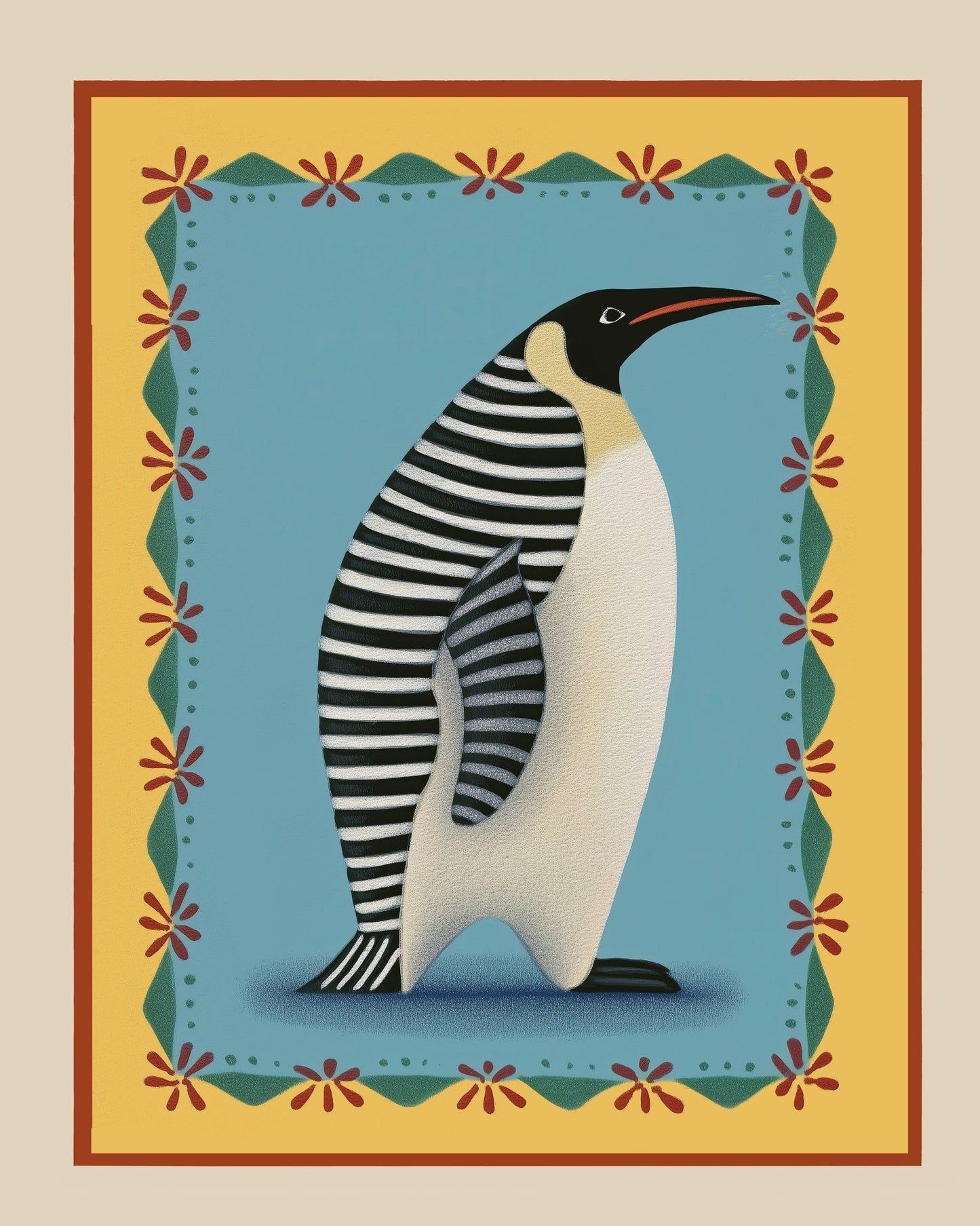Striped Penguin Portrait