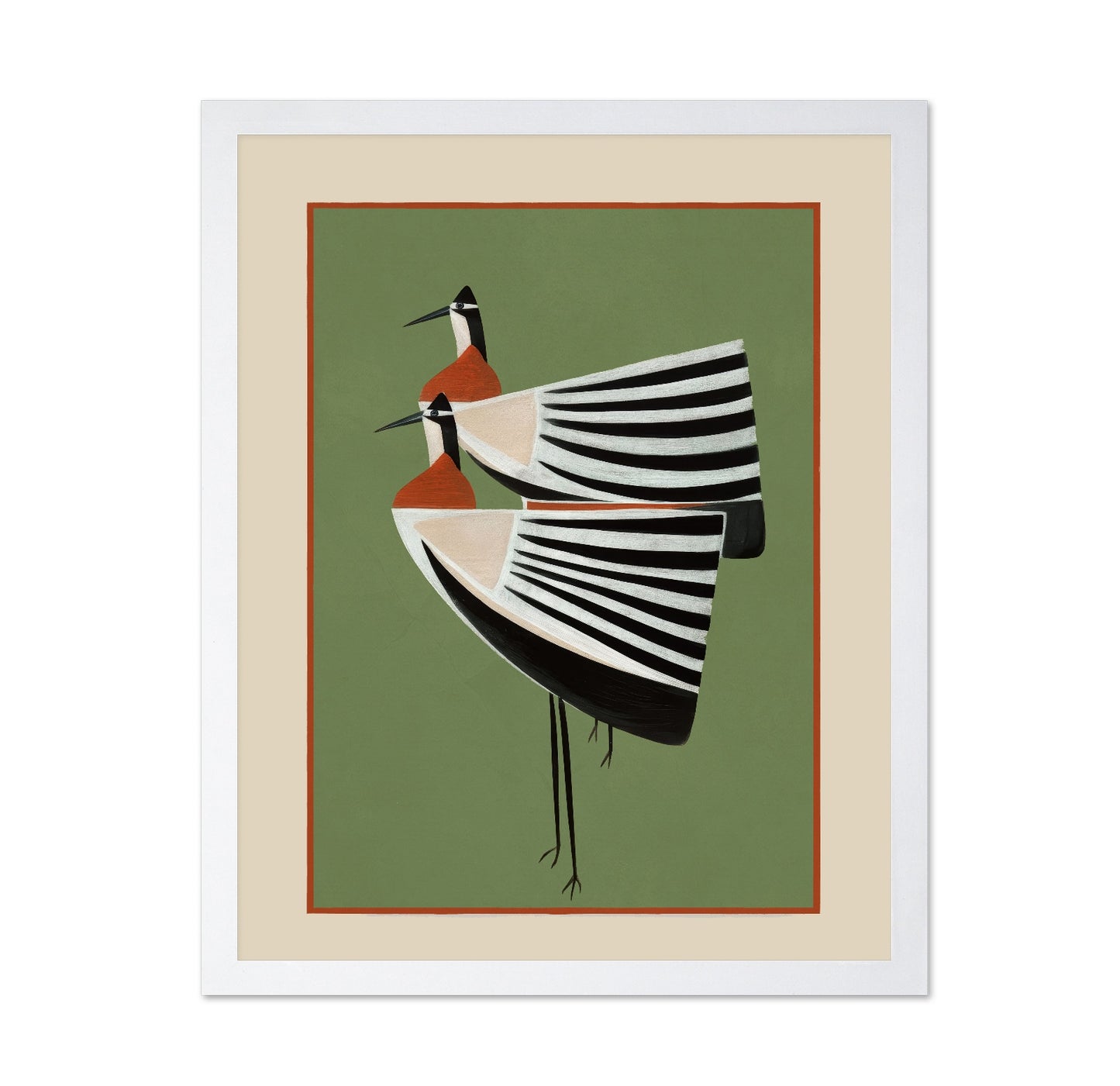 Striped Crane Duo