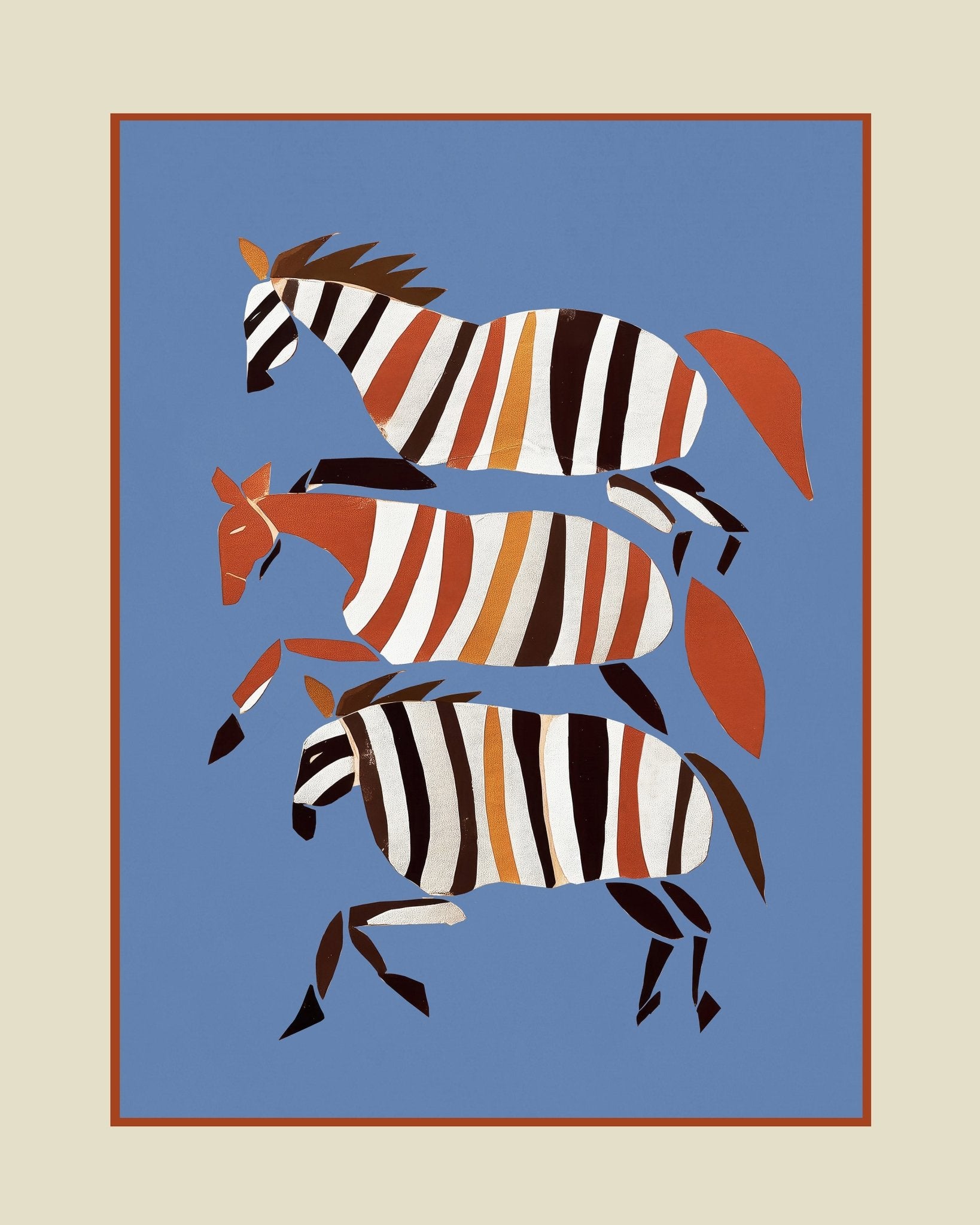 Running Stripe Horses