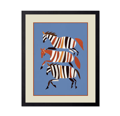 Running Stripe Horses