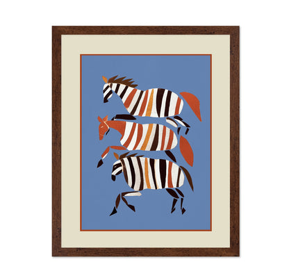 Running Stripe Horses