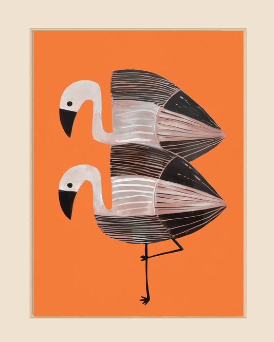 Tangerine Flamingo Duo