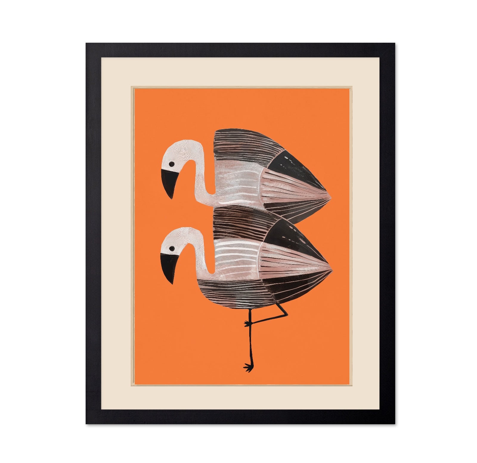 Tangerine Flamingo Duo