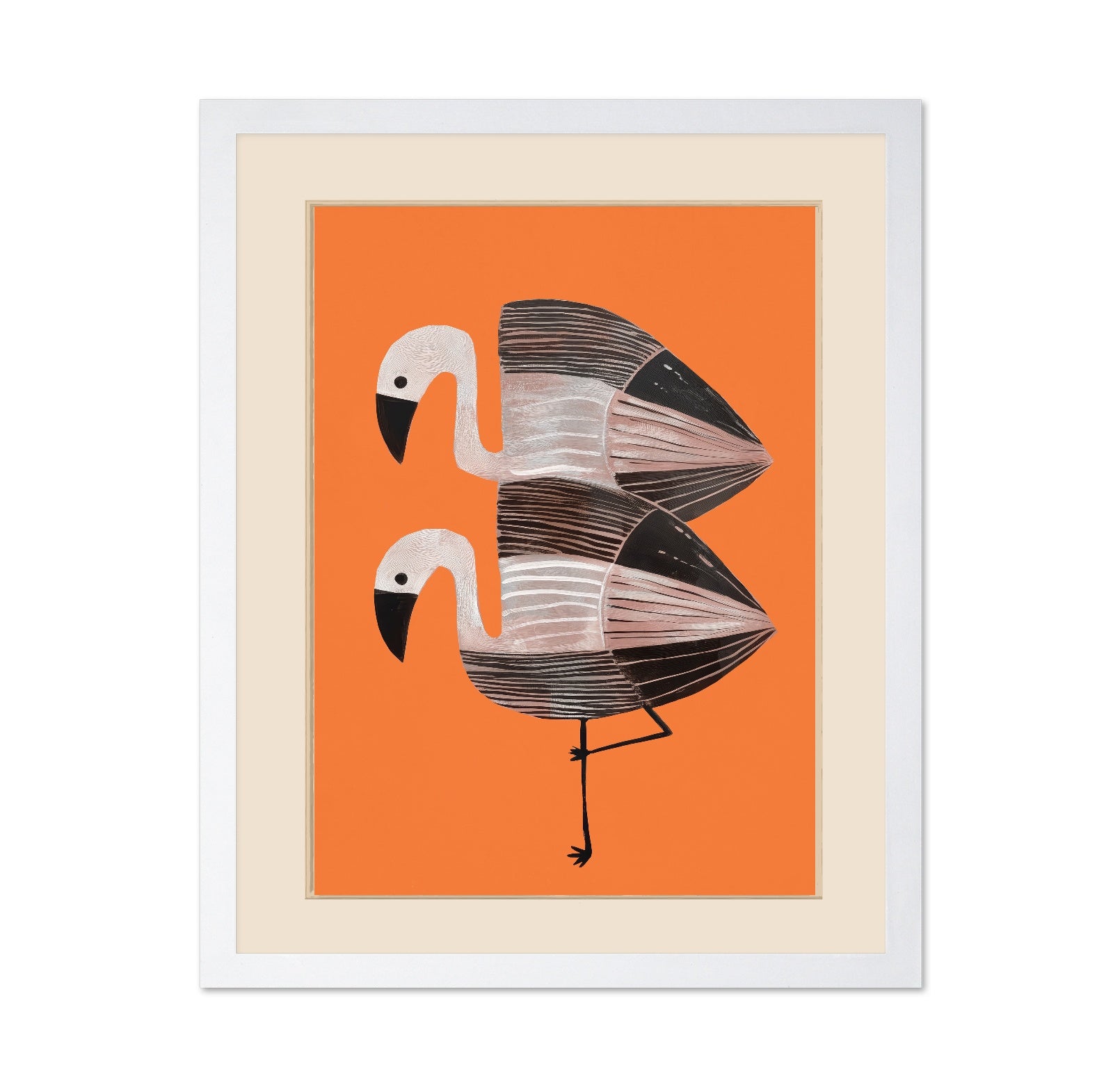 Tangerine Flamingo Duo