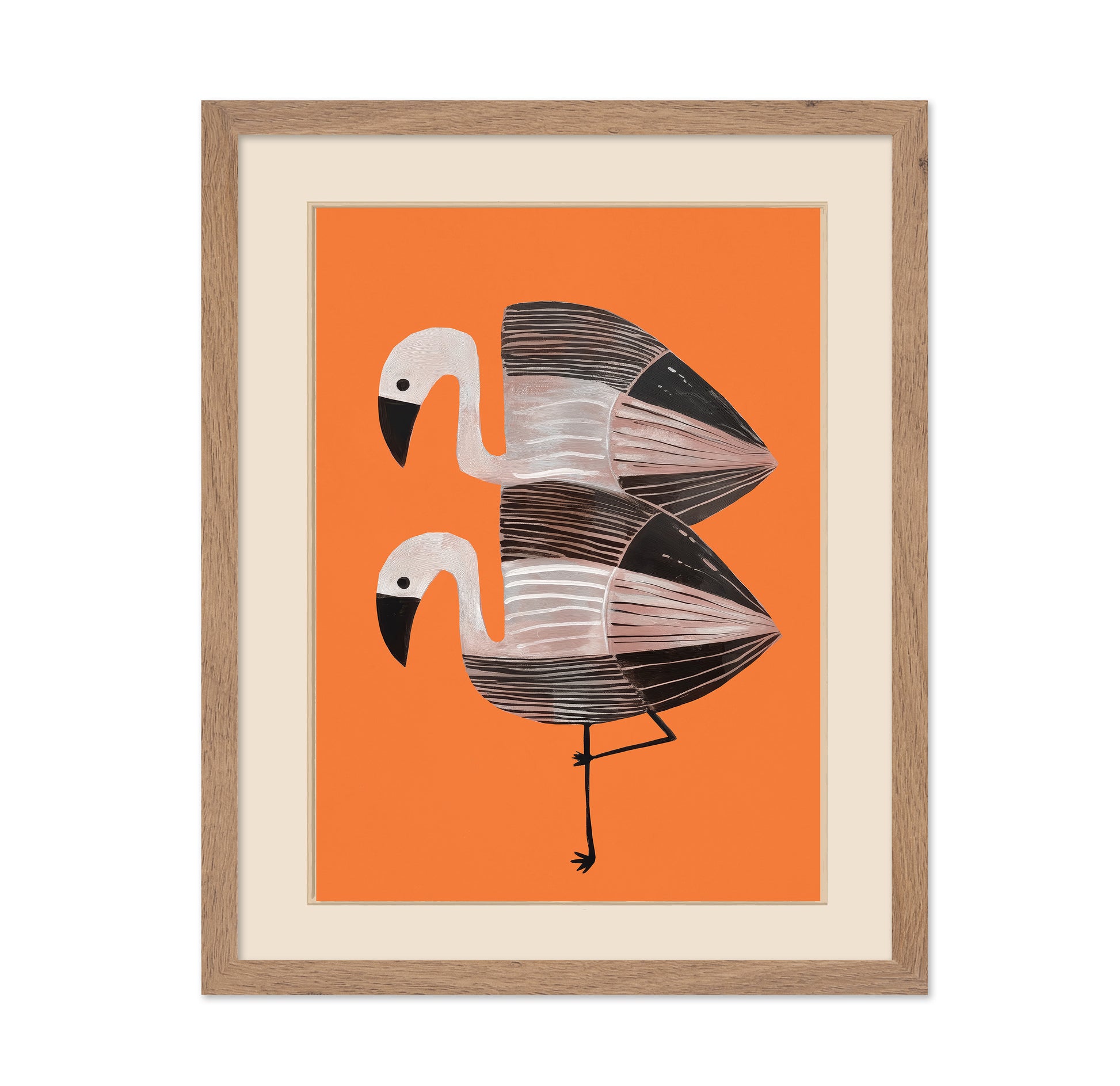 Tangerine Flamingo Duo