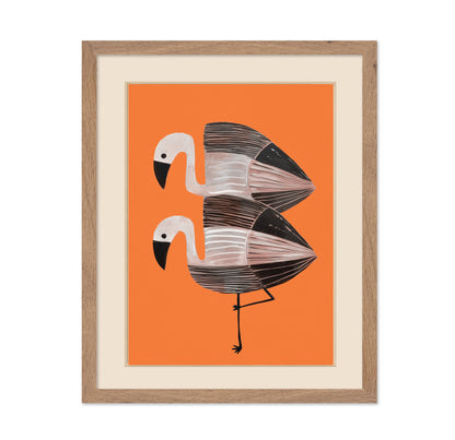 Tangerine Flamingo Duo