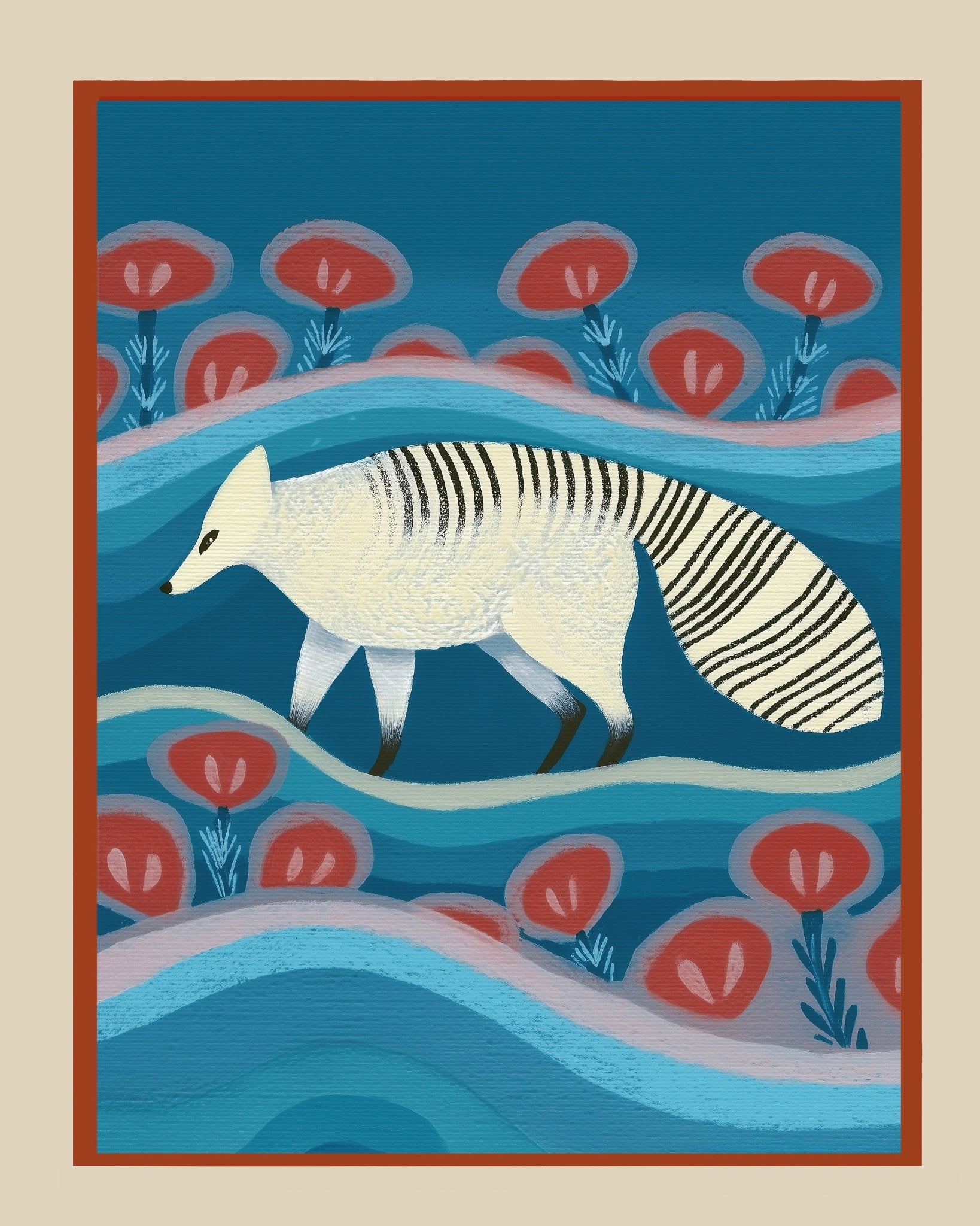 Striped Arctic Fox
