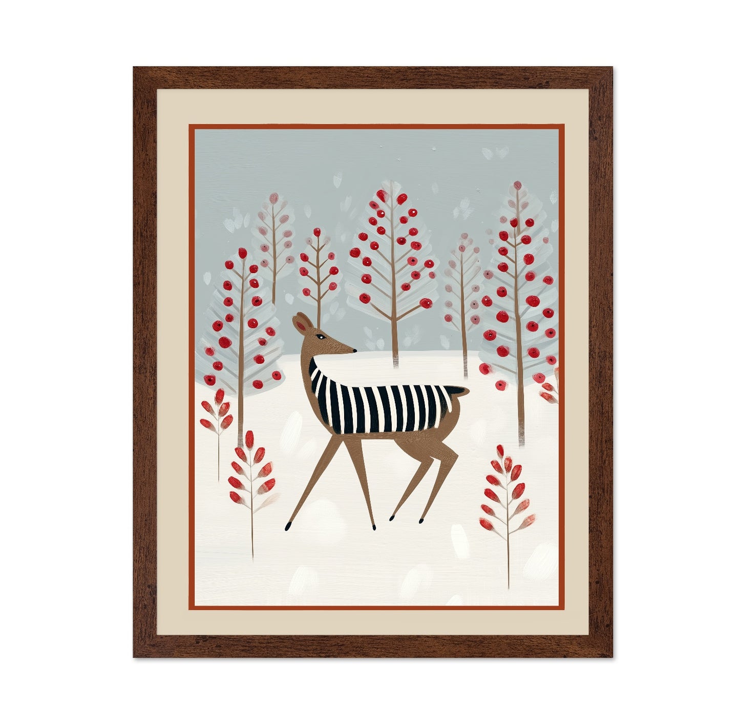 Striped Winter Deer