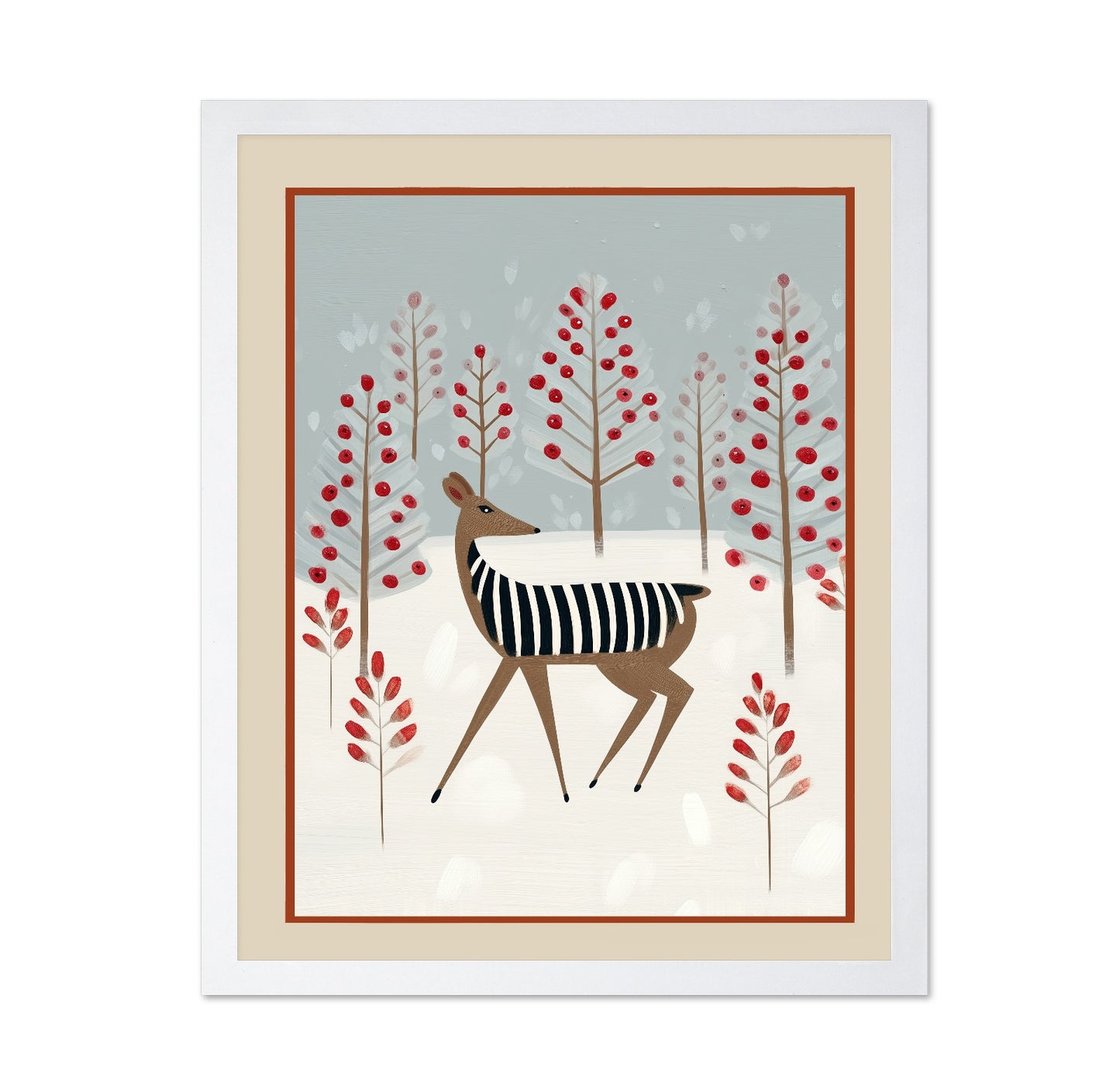 Striped Winter Deer