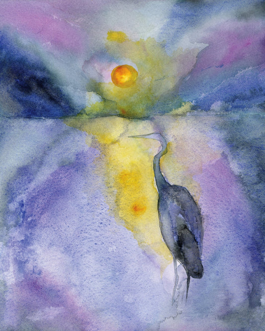 Morning Reflection Heron