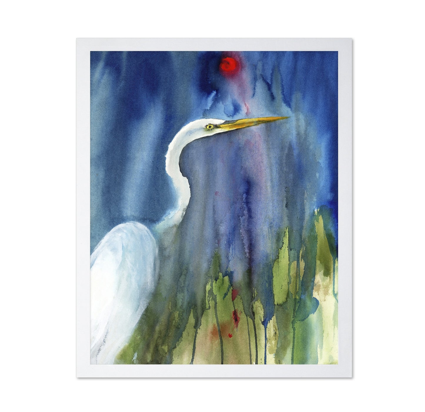 Midnight Egret Glow