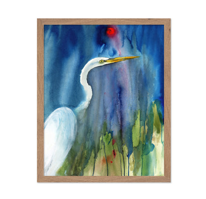 Midnight Egret Glow