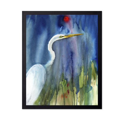 Midnight Egret Glow