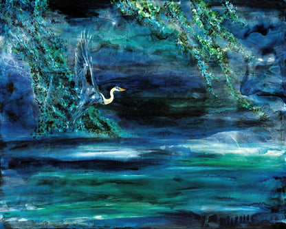 Midnight Heron Flight