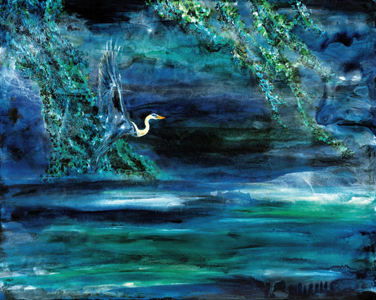 Midnight Heron Flight