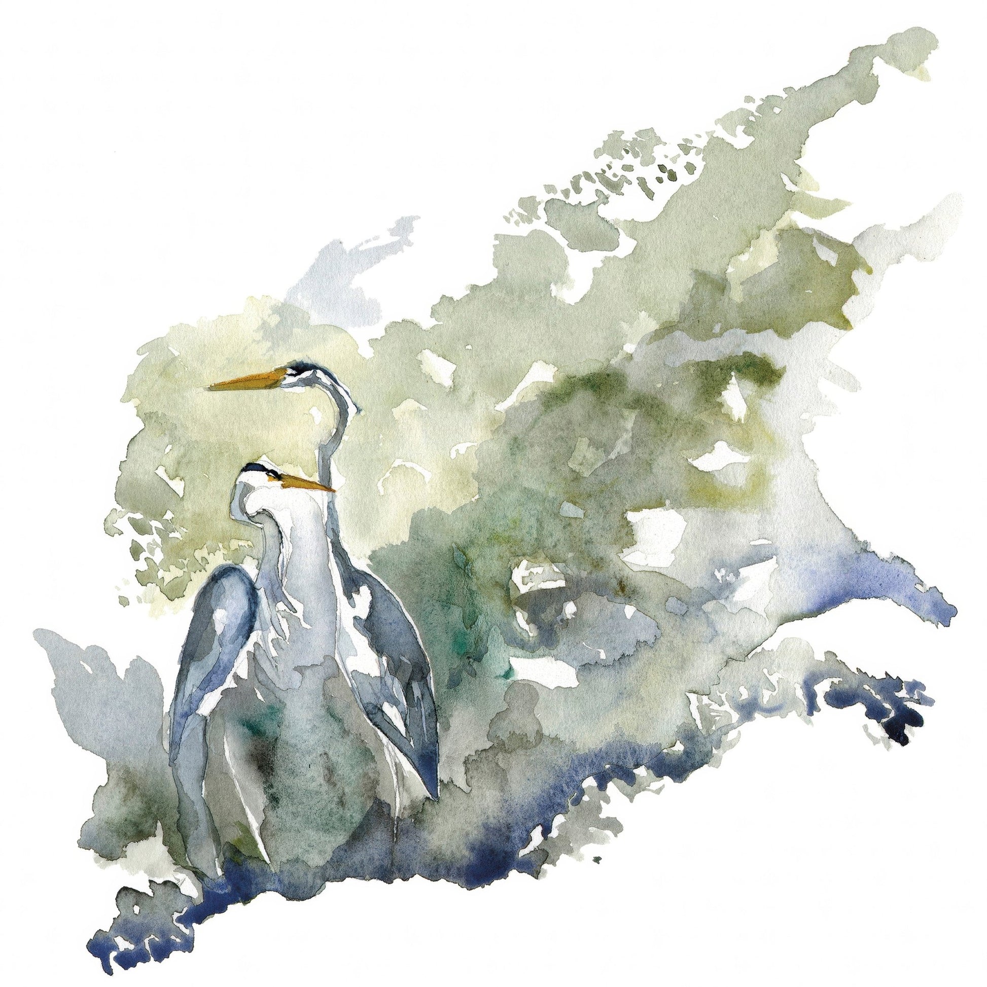 Paired Herons Harmony