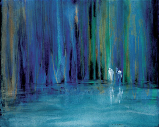 Blue Egret Pair