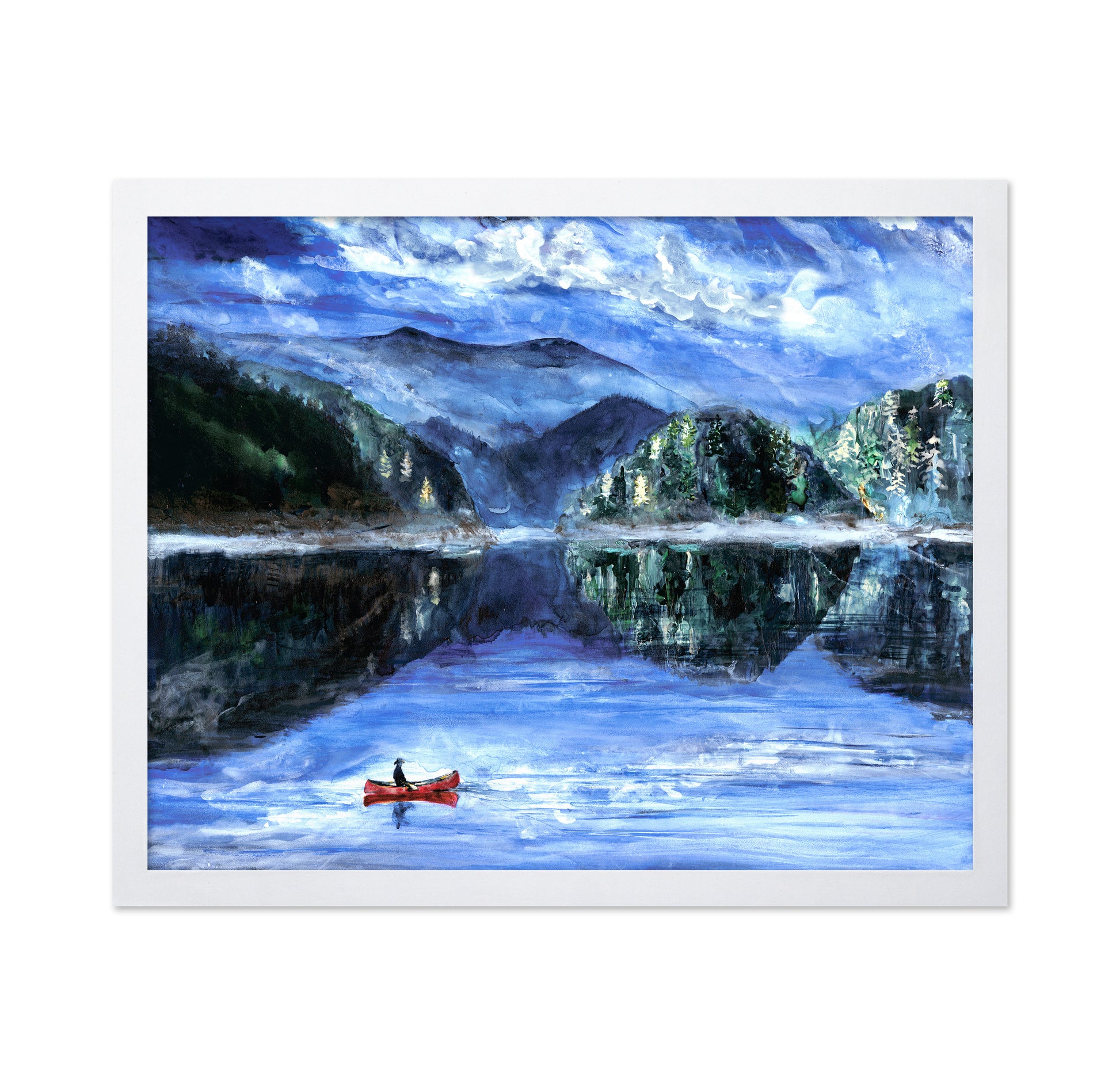 Blue Waterfall Landscape