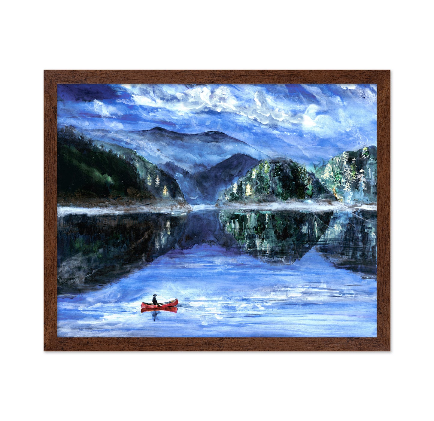 Blue Waterfall Landscape