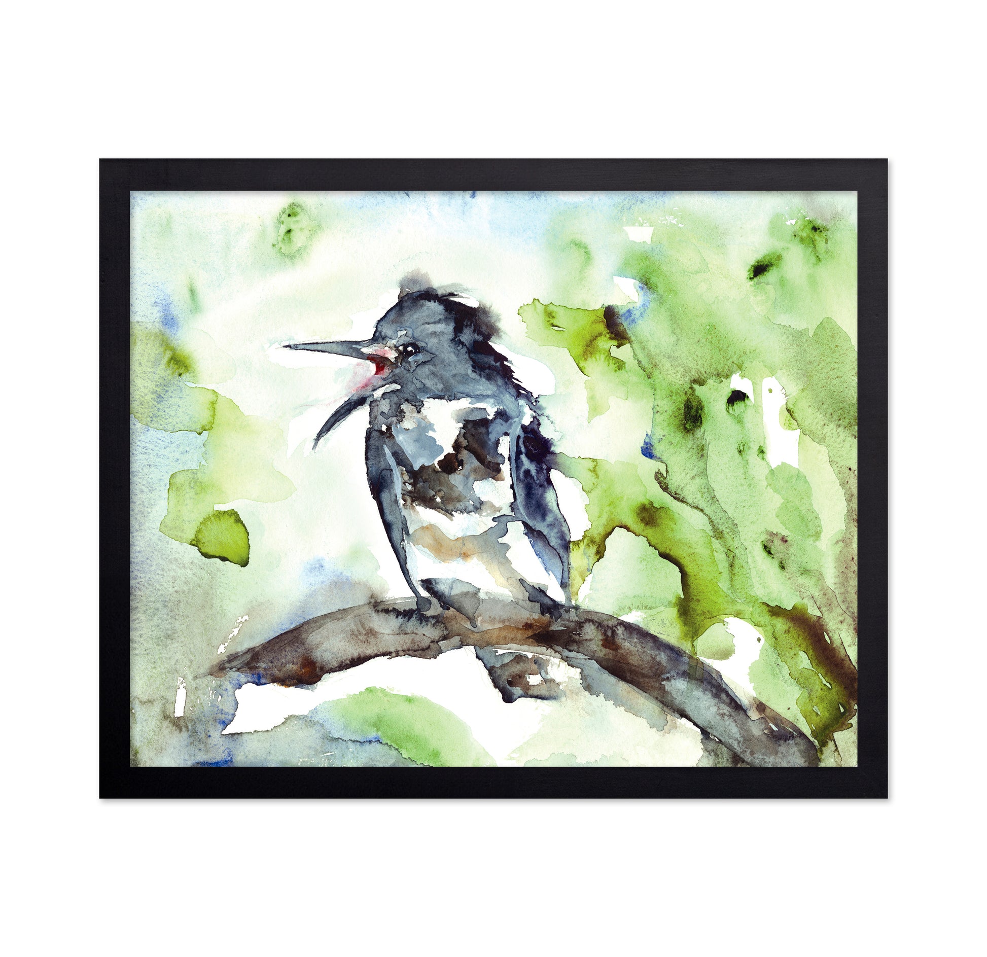 Watercolor Bird Branch