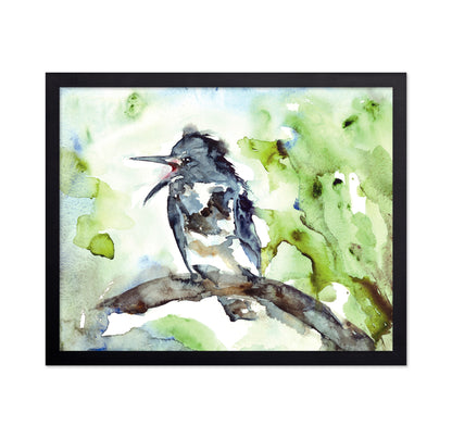 Watercolor Bird Branch