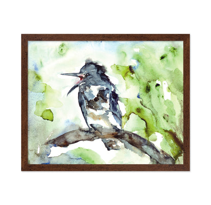 Watercolor Bird Branch