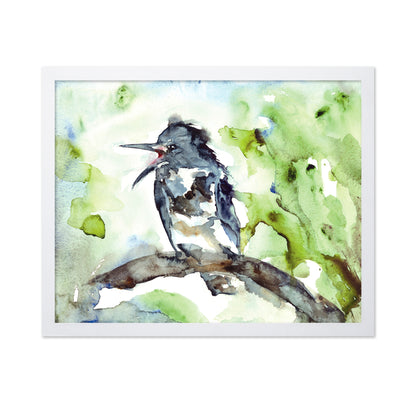 Watercolor Bird Branch