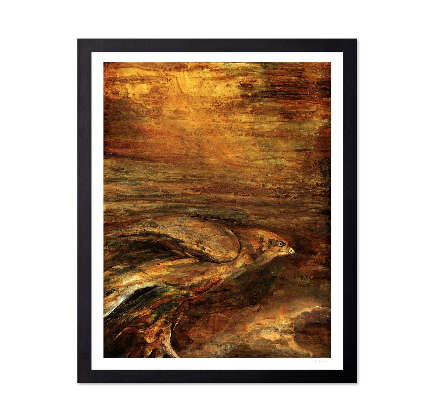 Golden Hawk Abstract